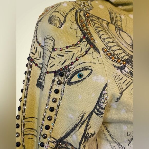 Key Closet | RARE Women’s / Juniors ombre’ Swarovski crystals hoodie NWT XS - Picture 6 of 12